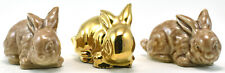 WADE RABBITS, 3, GOLD TONE LE, HONEY PARTY CRACKERS, 1998, WHIMSIE SET 1, 1971