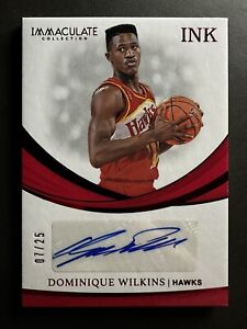 2018-19 Panini Immaculate Collection Auto Autograph Dominique Wilkins IK-DWL /25