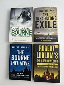 4 x Robert Ludlum Jason Bourne Series Bourne Retribution Treadstone Free Post - Picture 1 of 9