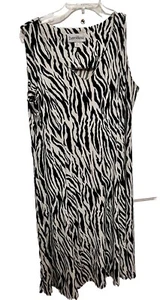 Danny & Nicole Womens Size 16 Sleeveless Zebra Print Sun Dress Sleeveless - Picture 1 of 7