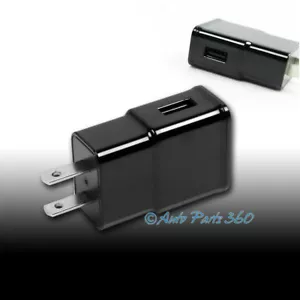 USB WALL TRAVEL ADAPTER POWER CHARGER 2A BLACK GALAXY TAB 7.0 NOTE 10.1 S4 NEXUS - Picture 1 of 1