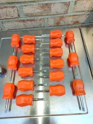 Herramientas a Presión 1/4" Punta Plana Naranja Agarre Duro Destornillador Rechoncho, Parte# SHD1O Foto 1 de 4