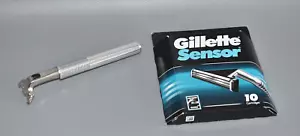 Gillette Contour Rasierer Metall 12 cm lang Vintage guter Zustand Fach #A5 - Bild 1 von 8