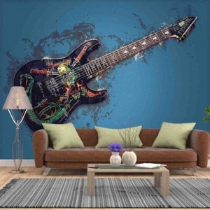 Fotomural no tejido papel pintado murales guitarra graffiti americana 11744 - Imagen 1 de 3