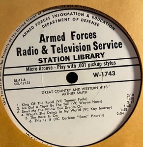  AFRTS transcription ARTHUR Guitar Boogie SMITH Great Country and Western Hits - Picture 1 of 4