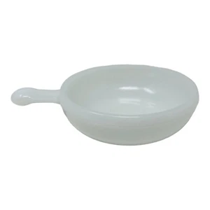 Vintage Glassbake White Glass Milk 11oz 5" Soup Bowl with Handle USA Made J2663 - Picture 1 of 6