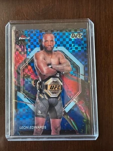 2024 TOPPS FINEST UFC Leon Edwards Common /99 Blue Checkerboard #72 - Picture 1 of 2