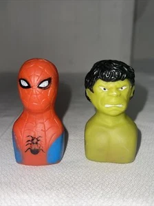 Vintage 1978 Marvel Spider-Man & Incredible Hulk Finger Puppets Imperial Toy NOS - Picture 1 of 15