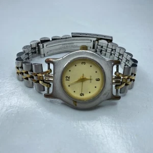 E Yves Rocher Two Tone Ladies Vtg Watch Quartz Stainless Untested - Picture 1 of 6