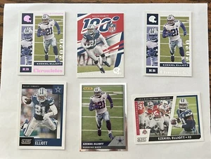 Panini Lot of 6 Ezekiel Elliott Dallas Cowboys Football Trading Cards (X9) - Picture 1 of 4