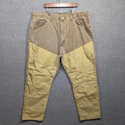 复古牧马人狩猎裤男式 42x30 Pro Gear 棕色牛仔刷保护 Upland 美国 — 第 1/4 张图片