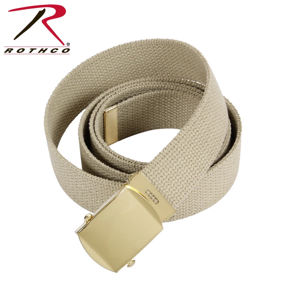 BELT BLACK Web WITH BLACK BUCKLE 100% Cotton Military Belts Rothco 4296 - Image 1 of 1
