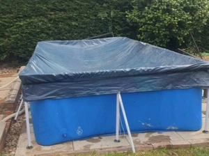 13 X 7FT, RECTANGLE POOL ELASTICATED STRAP-COVER NOT INCLUDED. - Picture 1 of 2
