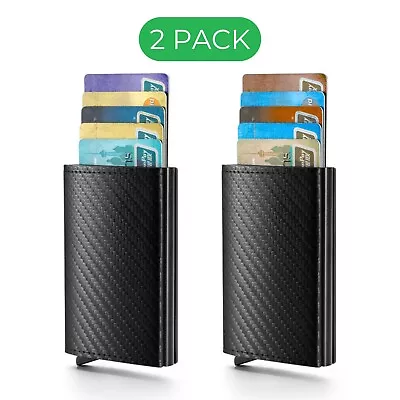 2x Geldbeutel Slim Wallet mit RFID Schutz Mini Geldbörse Kartenetui Portemonnaie - Bild 1 von 4