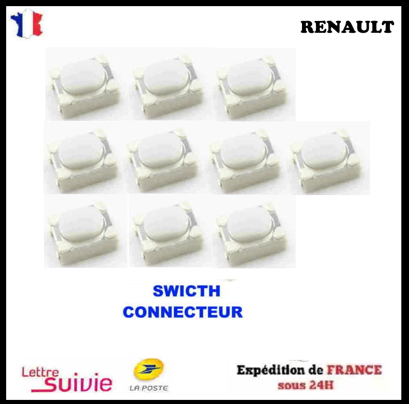 FIAT 10 Interrupteur Switch Bouton Plip Clé Renault Clio3 MODUS TWINGO 2 MASTER