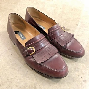 Zapatos de vestir BALLY Italia Arciduca marrón cuero hebilla kilted para hombre 11D - Imagen 1 de 9