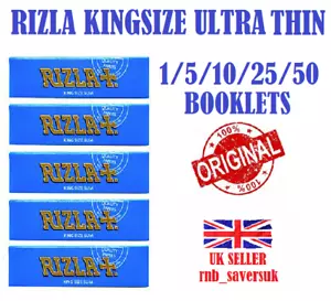RIZLA BLAU SCHLANK KÖNIGSGRÖSSE 1/5/10/25/50 Rollpapiere echte Raucherzigarette - Bild 1 von 1
