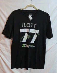 T-shirt IndyCar uomo nera taglia media Ilott 77 Juncos Hollinger Racing - Foto 1 di 4