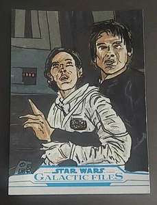 2018 Topps Star Wars Galactic Files Han Solo & Leia Sketch Card: Dan Curto - Picture 1 of 2