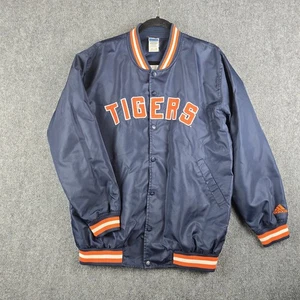 Chaqueta de bombardero de satén Adidas vintage de los Detroit Tigers de nailon a presión completa talla 18/20 - Imagen 1 de 15