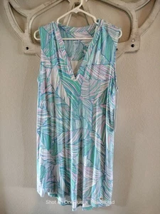 Southern Tide Bermuda Teal Summer Dress Cover Up Size Large NWT Rayon Spandex - Picture 1 of 4