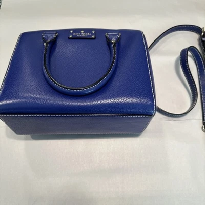 Kate Spade Alessa Wellesley Leather Satchel Holiday Blue Limited Edition Handbag - Image 1 of 4