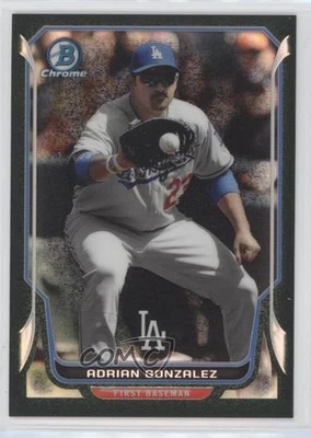 2014 Bowman Chrome Black Static Refractor /35 Adrian Gonzalez #157 - Image 1 of 2