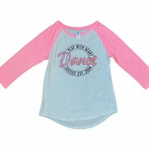 Justice Girl’s Pink mid sleeve shirt size 7 yrs old NWOT - Picture 1 of 3
