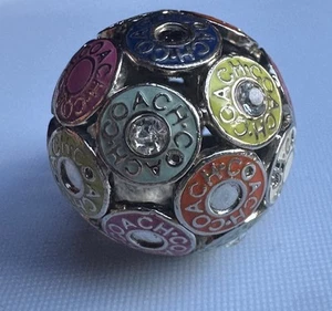 Coach 3D Signature Coach Sphere Keychain VERY RARE MISSING KEY RING - Picture 1 of 16