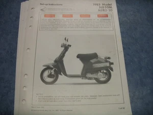 1983 NB50M AERO HONDA FACTORY OEM ASSEMBLY SET UP MANUAL WIRING DIAGRAM - Picture 1 of 4