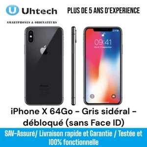 iPhone X 64 Go - Gris sidéral Sans Face ID (Uniquement) Débloqué - Photo 1/7