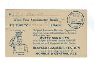 Toledo Ohio UX27 Postal Card, Color Advertising, Gasoline Station - Picture 1 of 2