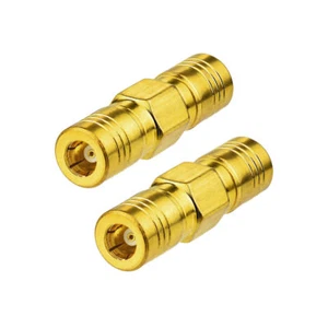 Paquete de 10 conectores adaptadores coaxiales RF enchufes para pymes a enchufe chapado en oro - Imagen 1 de 4
