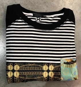 Eight732 Graphic Stripe 3/4 Tee In Blk/Wht Sz. 4XL Retail $64! - Picture 1 of 9