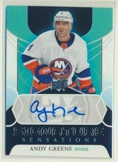 2020-21 Upper Deck Series 1 Signature Sensations AUTO Andy Greene NY Islanders - Image 1 of 1