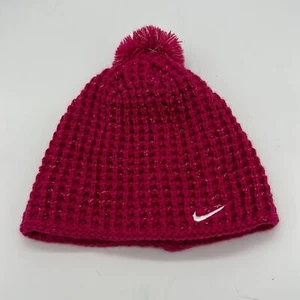 Pink Nike Girl's Puff Ball Hat with sparkly detail - Picture 1 of 4