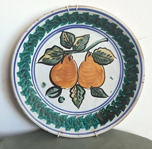 ANTICO GRANDE PIATTO IN MAIOLICA DI CALTAGIRONE ANTICA CERAMICA SICILIANA - Foto 1 di 13