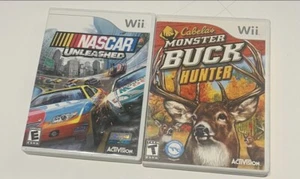WII NASCAR Unleashed & Cabela’s   Monster Buck Hunter (2 games, very good) - Picture 1 of 4