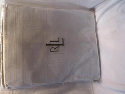 Ralph Lauren Suite Glen Edredón a Cuadros Blanco Queen Manta Cubierta Nueva Foto 1 de 4