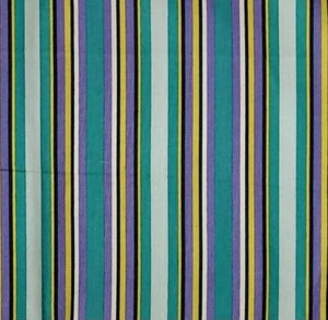 Tela de carillón de viento a rayas azul verde tradición algodón acolchado 1 yarda + 30" pulgadas - Imagen 1 de 4