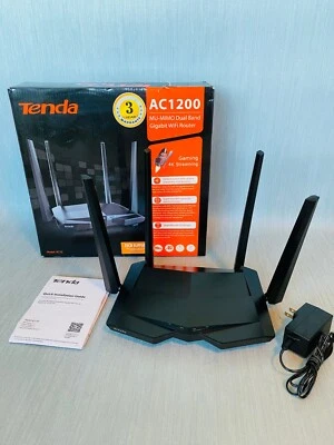 Tenda AC10 AC1200 Smart Gigabit Wi-Fi Router Dual Band Wireless Internet Router - Image 1 of 4