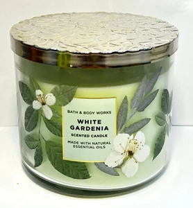 🌿Bath & Body Works WHITE GARDENIA 3 Wick Scented Candle Botanical🌿 - Picture 1 of 2