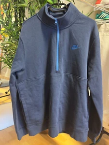 *NEU* Nike Sweatshirt Sportswear Club Blau L Men Standart Fit Man Pullover Neu - Picture 1 of 1