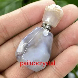 1 pz Ciondolo Ciondolo Cristallo Cristallo Fiore Ciliegio Naturale Agata Bottiglia Cuore Quarzo Gemma - Foto 1 di 11