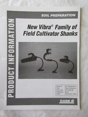 1998 CaseIH New Vibra Field Cultivator Shanks Product Information Brochure - Image 1 of 4