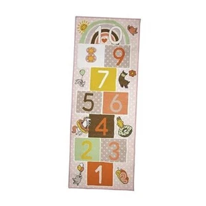 Hop & Count Hopscotch Rug for Play Space & Room Decor with Skid-Proof Backing, - Picture 1 of 7