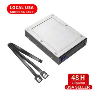 2.5" Internal Floppy Bay SATA III Tray-Less Mobile Rack for HDD SSD Hard Drive - Picture 1 of 11