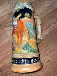 Gerz German Vintage/Retro 28cm Pottery Beer Stein (GOOD COND) - Picture 1 of 2