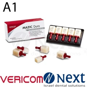 Dental Vericom MAZIC Duro Nano Híbrido Cerámica para CAD/CAM L12 A1 - LT 5 piezas - Imagen 1 de 3