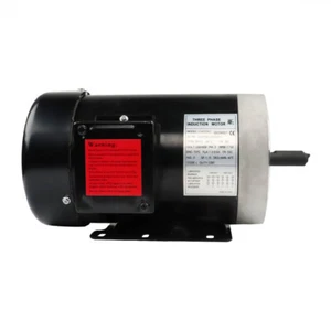 2 HP General Electric Motor 3 Phase 56C Frame 1800 RPM TEFC 230 / 460 Volt New - Picture 1 of 24